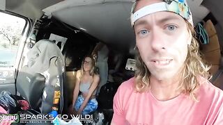 A woman has sex in public view in the Lady Layer Porn Vlog