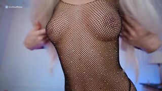 A fit girl with a juicy ass rides cock like a bad girl, showcasing intense eye contact and passionate depththroats in this steamy scene featuring EmiliaBunny, a couple known for their raw and sensual home videos where they practice their sex skills with a