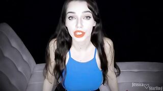 You hate her, but her big tits make you cum - POV facial