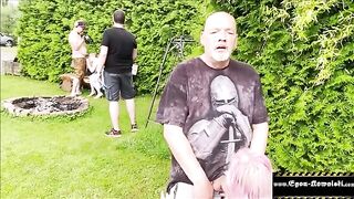 Voyeur girl with cock sucking fetish gets caught and fucked