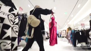 Pervert dude fucked hot babe in the fitting room for clothes