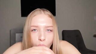 Barbie loves to suck long and big dicks and get cum on her face