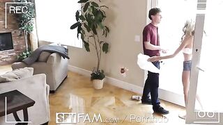 Hime Marie caught by her stepbrother while spying for sex