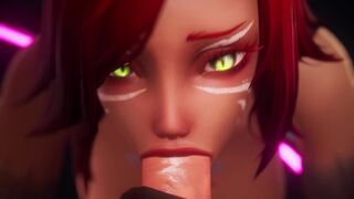 Taron has sex with Captain Mavel in an anime cartoon