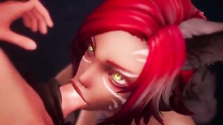 Taron has sex with Captain Mavel in an anime cartoon