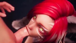 Taron has sex with Captain Mavel in an anime cartoon